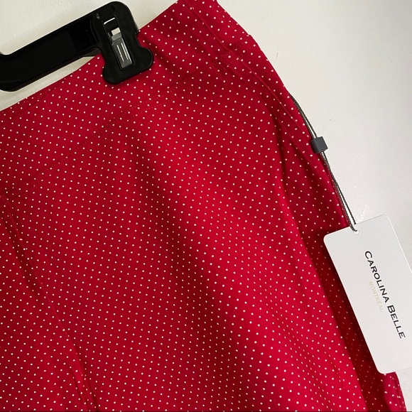 Carolina Belle Red Polka Dot Plus Size Capris - Picture 2 of 9